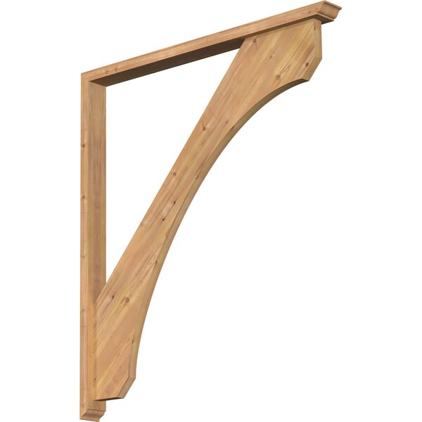 Ekena Millwork Legacy Traditional Smooth Bracket w/ Offset Brace, Western Red Cedar, 3 1/2"W x 42"D x 48"H BKT0402X42X48LEC01SWR - main